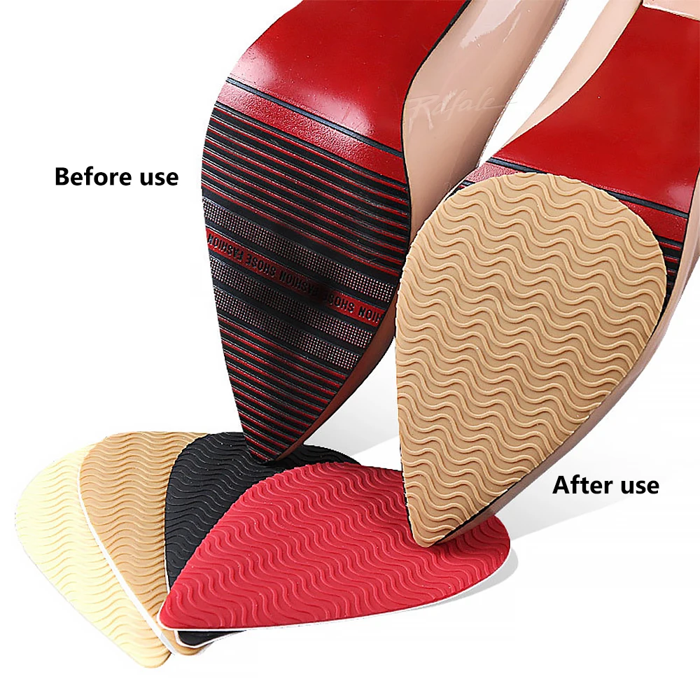 Silica Gel Anti-Slip Soles for Shoes Protector Women High Heel Sole Non Slip Sticker Rubber Grips Forefoot Outsoles Pad Insert