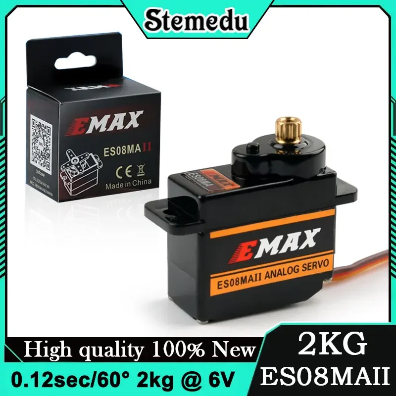 

EMAX ES08MA II Full Metal Gear Analog Servo 9g/ 2.0kg/ 0.12 Sec Mg90S For RC Car Truck Crawler Servo RC Accessorie