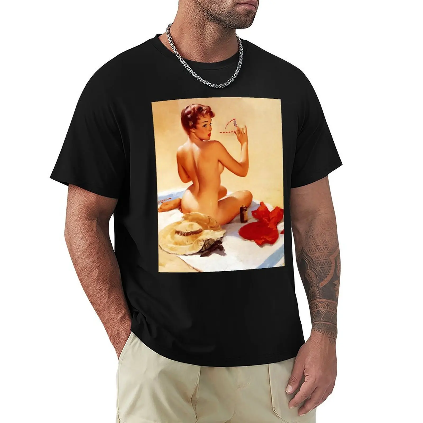 Gil Elvgren Appreciation T-Shirt Breathable Basic Cotton T-Shirt