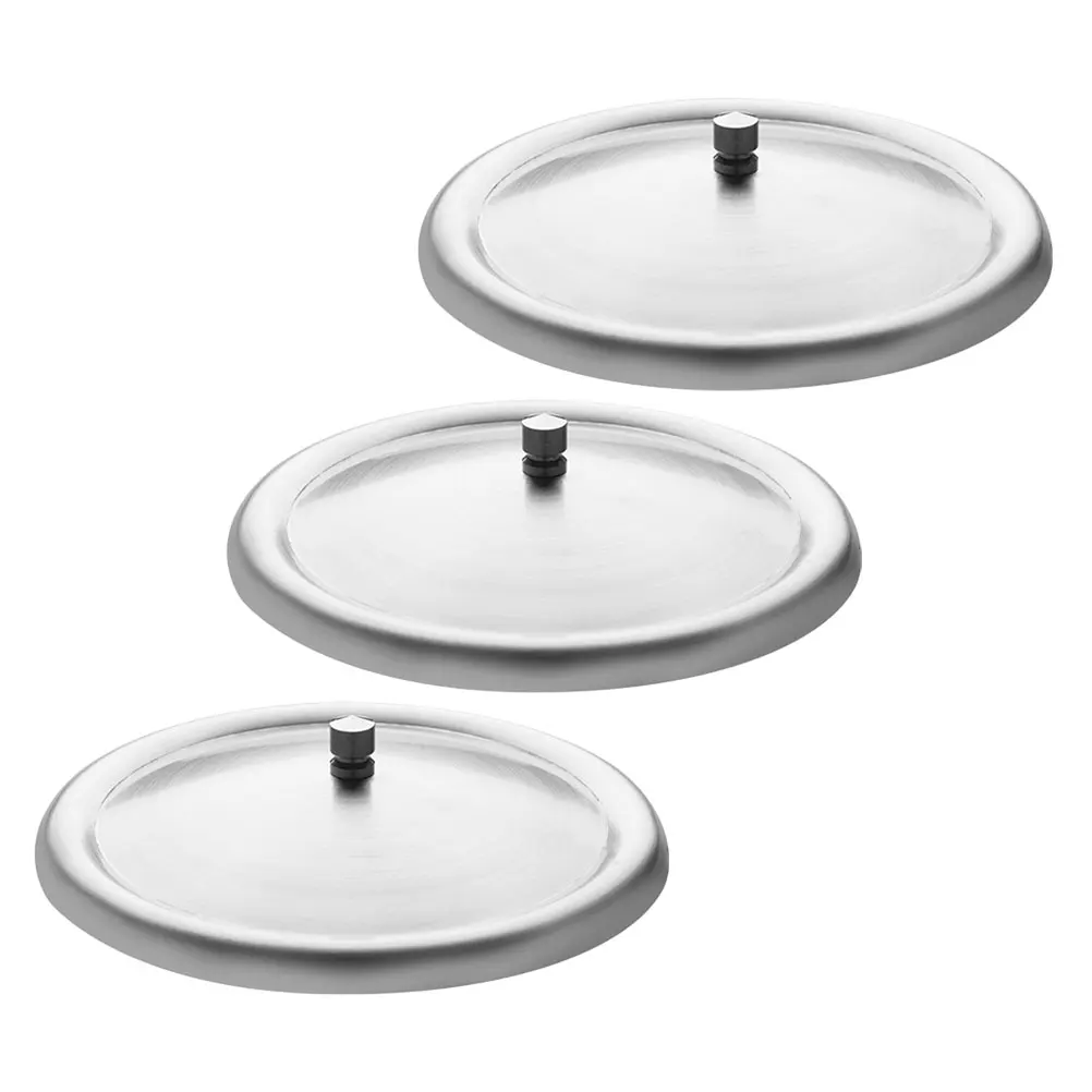 

3pcs Stainless Steel Cup Covers Leakproof Dustproof Rounded Edges Practical Cup Lids for Travel Insulated Tumblers Mugs Coffee