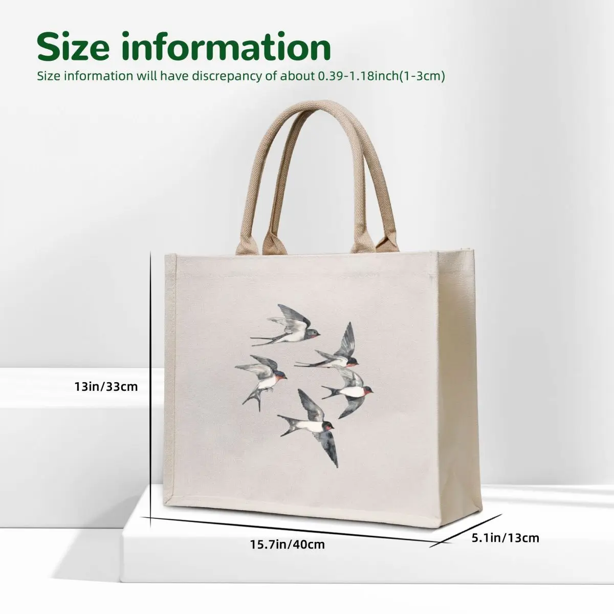 Blue Sky Swallow Flight Tote Bag tote bag canvas bag luxury women Big women foldable reusable