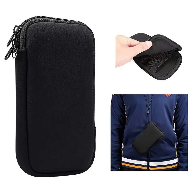 Handytasche mit Umhängeband, Kopfhörer-Aufbewahrung, Handyhülle, Multifunktionale Tragbare Tragetasche für Bequeme Organisation
