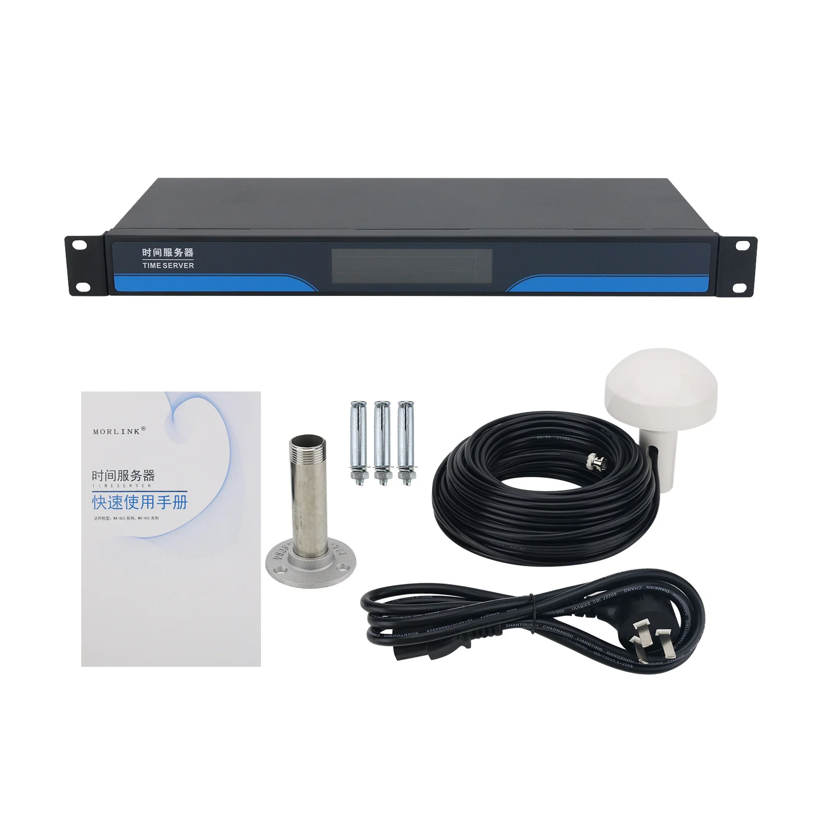 New In stock Dual Module GPS PTP Clock NTP Server IEEE1588 Network Time Server 30m Antenna Single Network Port for Beidou Commun