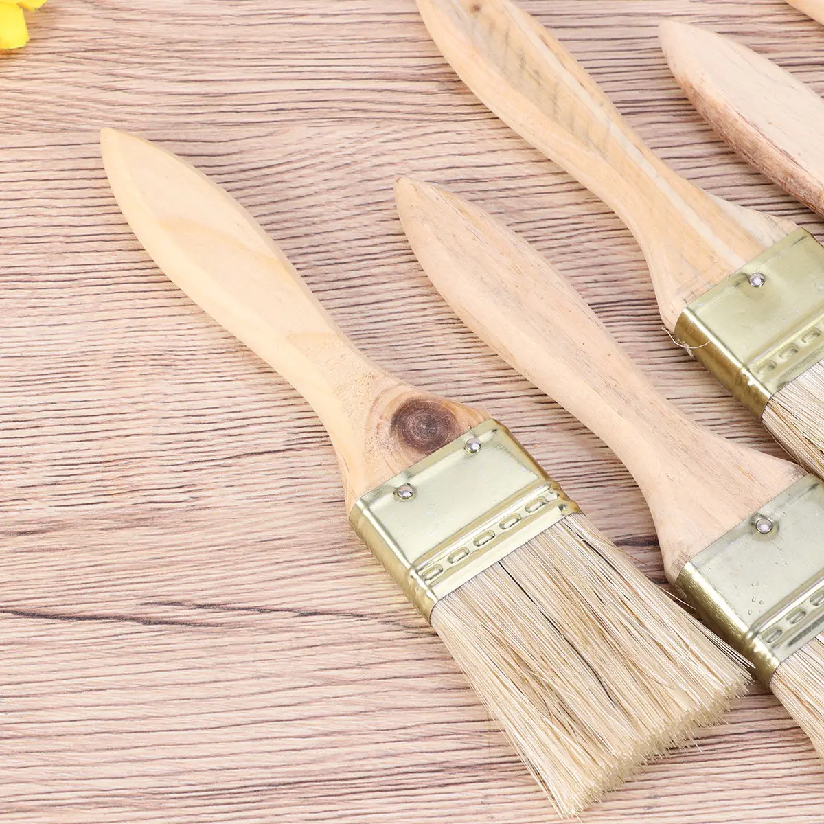 24 pcs Wall Paint Brushes Painting Handle Furniture Set Halloween Christmas New Year Brush Paint Wall Brush Set Painting Wood