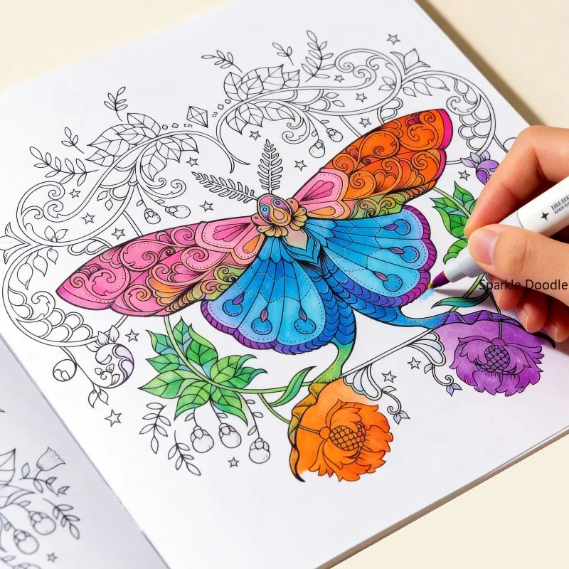A Coloring Book of Animal Mandalas, 24 Animal Patterns,high-definition Hand Drawn Graffiti Book, Art Copying Album