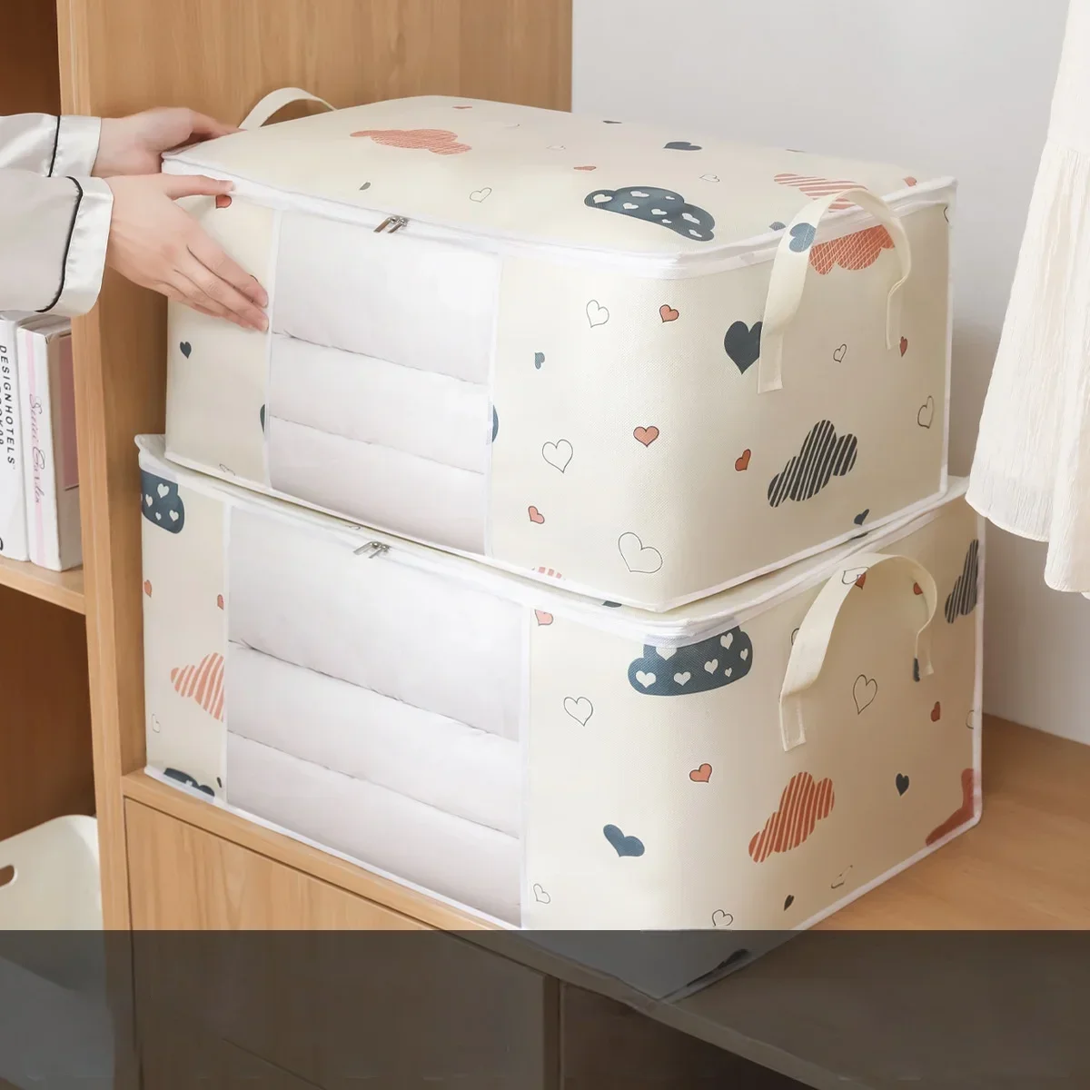 Visual Quilt Storage Bag Household Wardrobe Quilt Clothes Organizer Large Capacity Blanket Sorting Bags Dust-proof Moving Bag