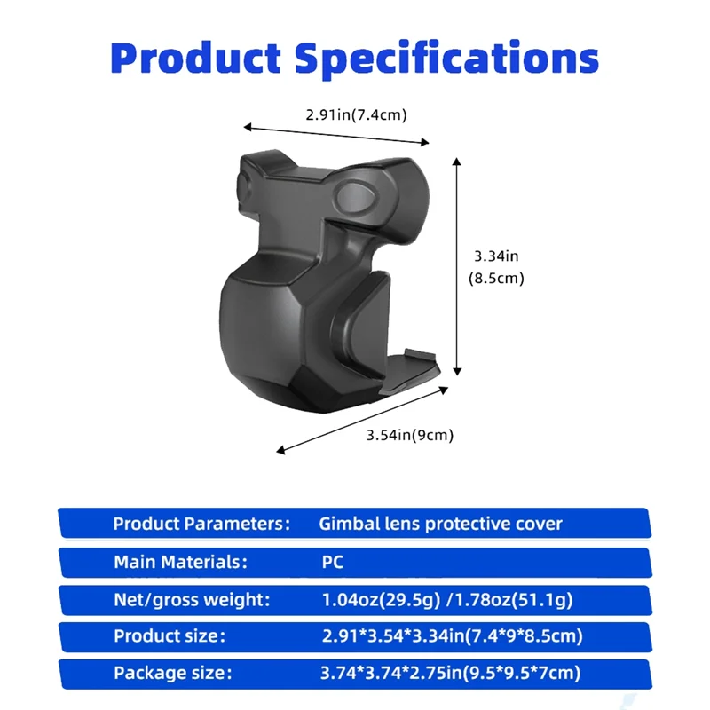 【Shop Now】Gimbal Protective Cover For DJI Air 3 Drone Camera Lens Protection Cap Anti-Scratch Protector
