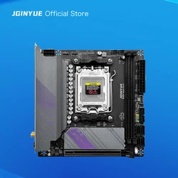 Материнская плата JGINYUE B650 AM5 mini itx поддерживает процессор AMD Ryzen 7000/8000/9000 серии DDR5 RAM B650i Night Devil