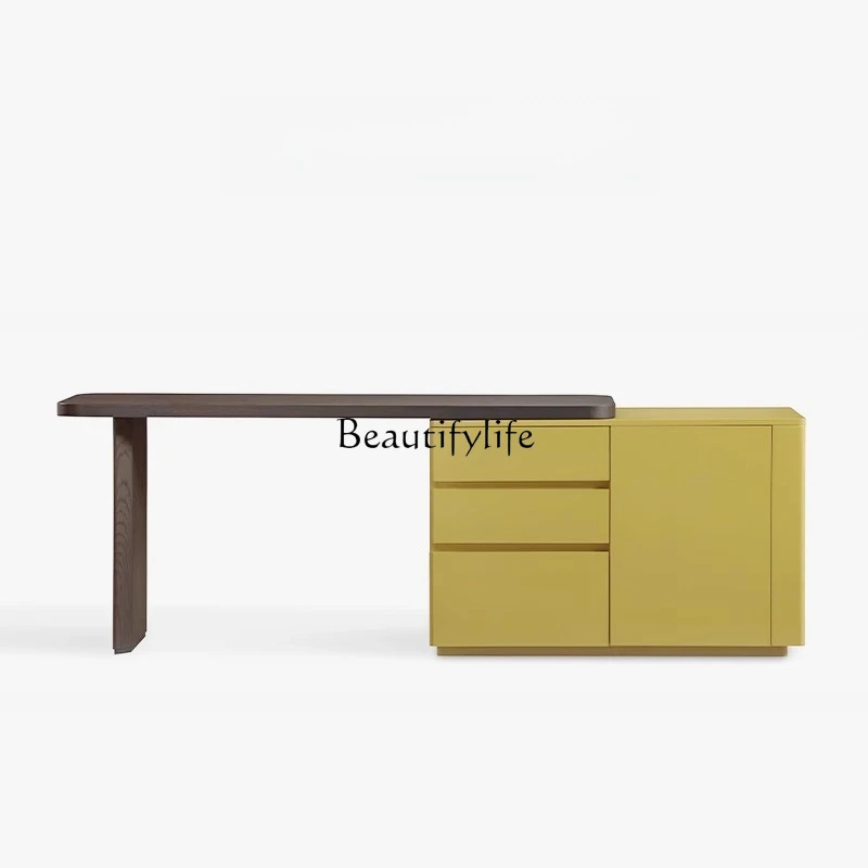 

Italian Style Solid Wood Dressing Table and Chest of Drawers Integrated Makeup Table