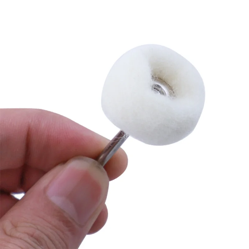 5/20/50Pcs Mini Wool Felt Polishing Buffing Round Wheel Brushes 3MM Shank for Grinder Rotary Tools Abrasive Brush Tools