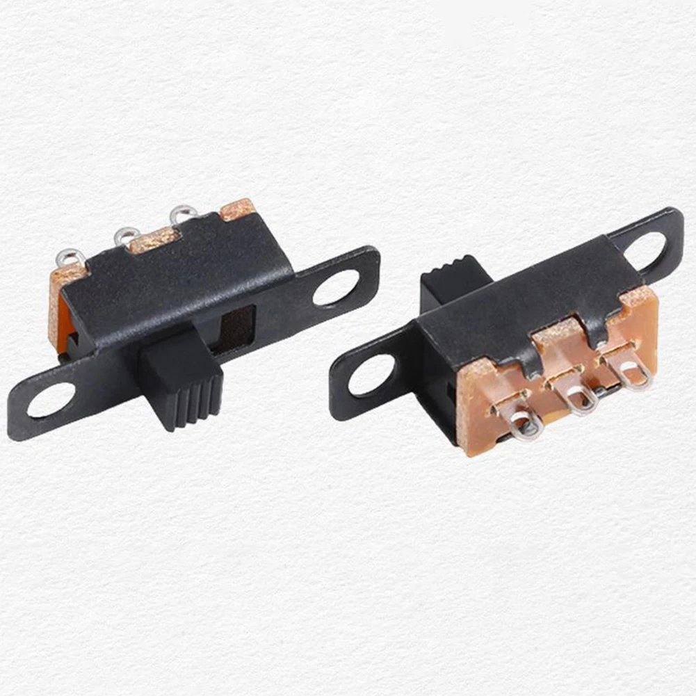 100 Pcs 2 Position 3 Pin Slide Switch Solder Lug Terminal 50V DC for Fax Machines and Audio Device Integration