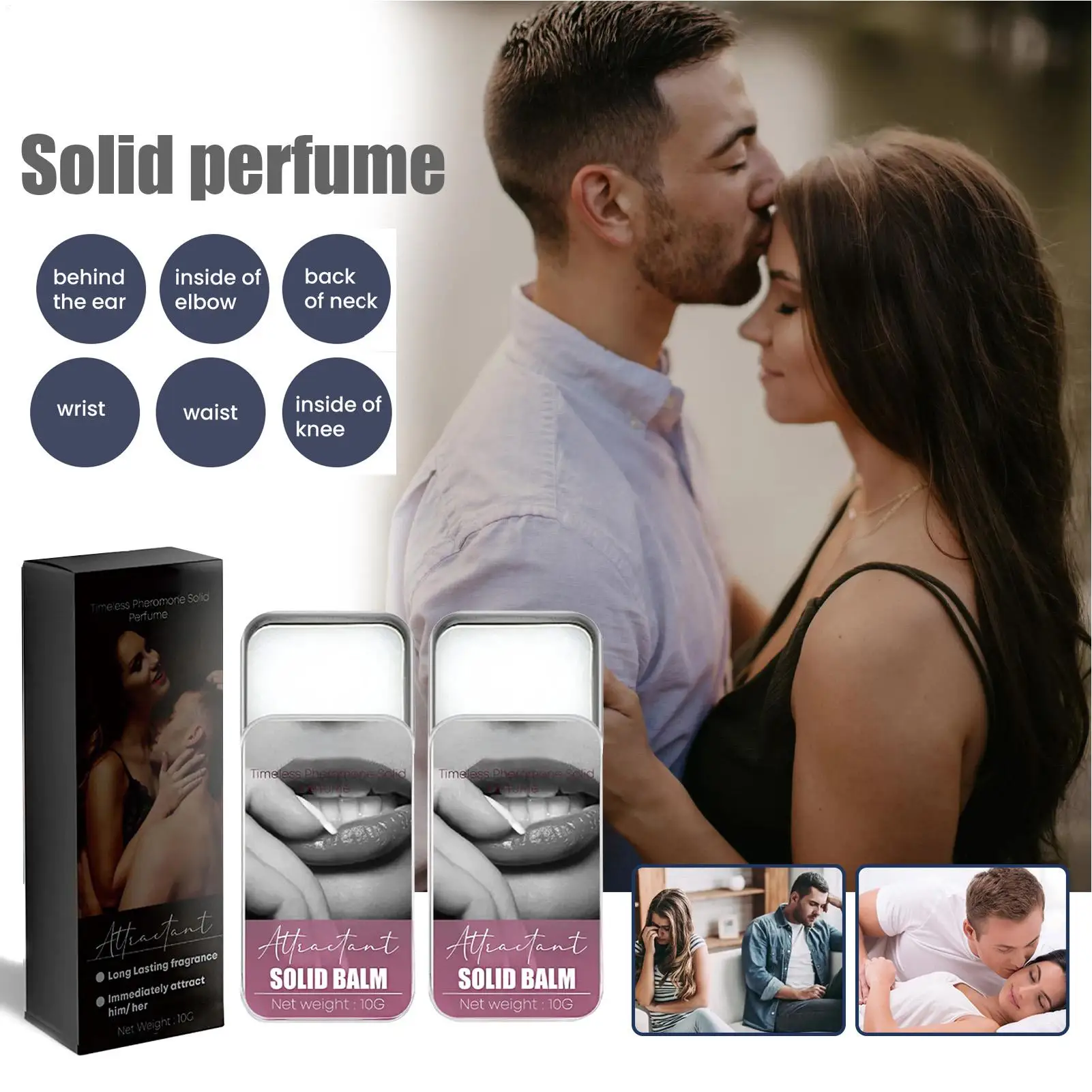 Perfumes para homens Perfume sólido Feromônio Colônia para casa Perfume Bálsamo sólido para homens Bálsamo sólido portátil Perfume