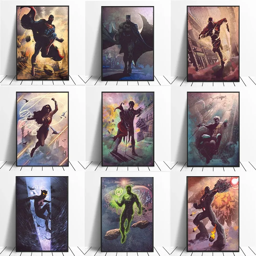 Marvel DC Justice League Superman Batman Prints Poster Canvas Painting Modern Wall Art Pictures Living Room Bedroom Home Decor