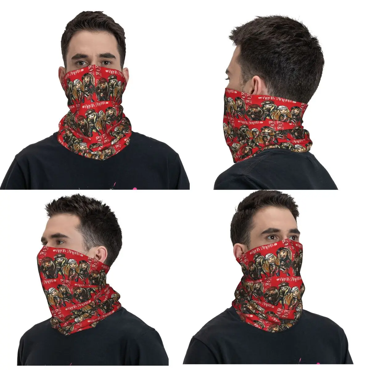 

Bratz Rock Angelz Bandana Neck Cover Printed Wrap Scarf Warm Face Mask For Men Women Adult All Season