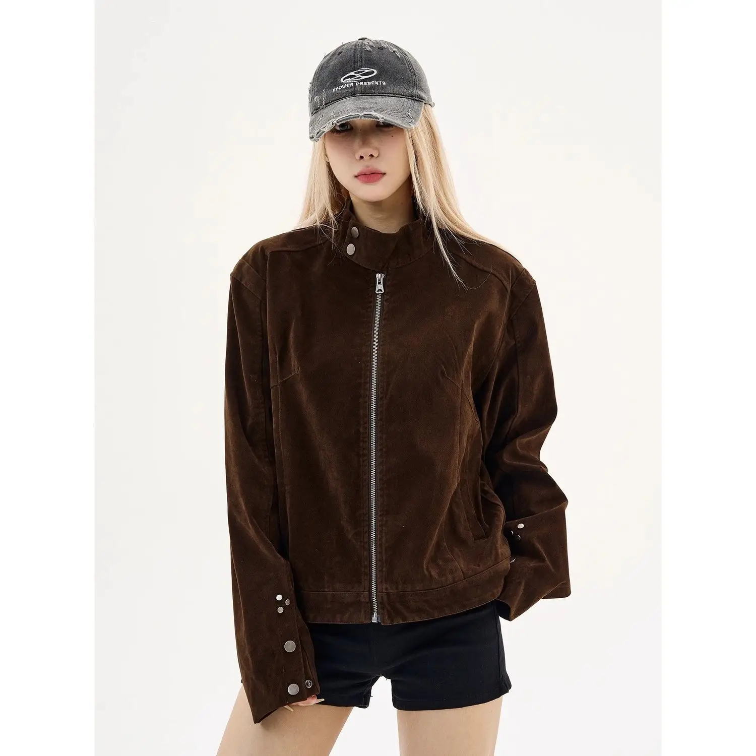 

2025 Retro Modern corduroy Harrington Jacket Stand Collar Autumn Vintage Style Cleanfit Casual Daily Wear