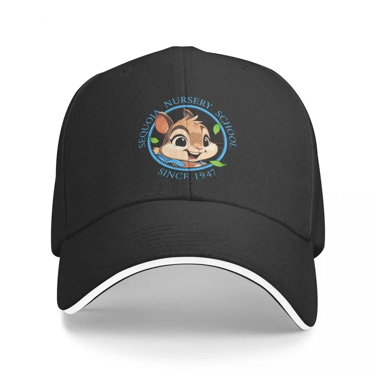 Cheeks the Chipmunk - Face w Blue Text Curved 1947 (Best on White or Black) Baseball Cap black For Women Men's