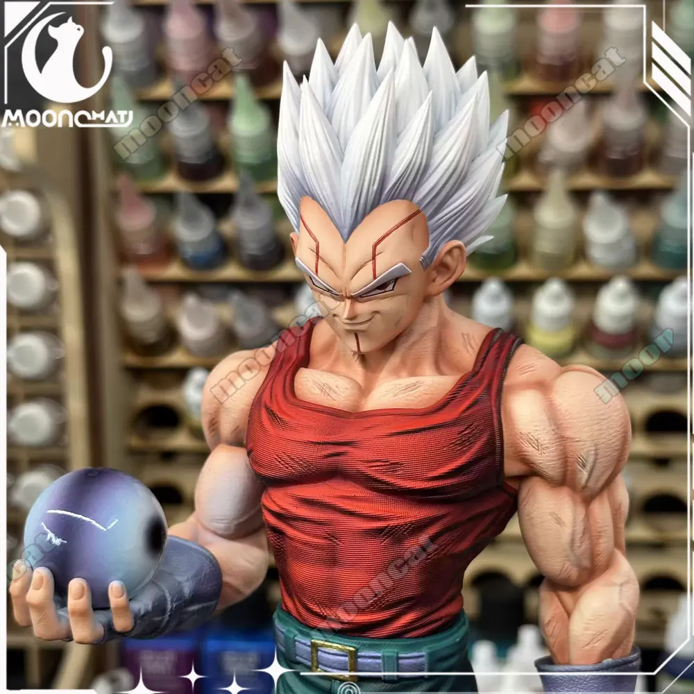 Estatua de Anime Gt Vegeta, Kit de modelismo, figura de acción de Dragon Ball, Super Saiya, tres cabezas, ambas manos, modelo de Pvc, juguetes de adorno para niños, regalos