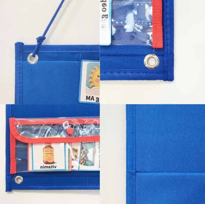 แผนภูมิกำหนดการรายวันสำหรับเด็ก 4X7C แผนภูมิกำหนดการแบบภาพกระเป๋า 18+1 แผนภูมิตารางเวลาแบบภาพ