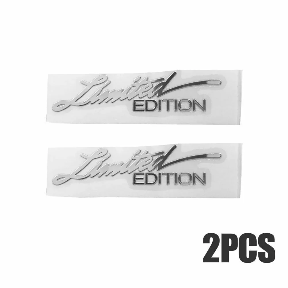 2pcs 3D Metal Limited Edition Logo Car Side Fender Rear Trunk Emblem Badge Metal Sticker Decals Car Decoration Accessories