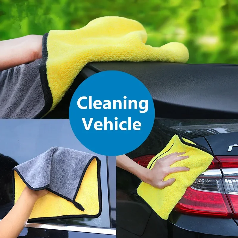 Microfiber Car Wash Towel Car Cleaning Cloth for Toyota Corolla E150 E120 Land Cruiser 200 Camry 40 55 Rav4