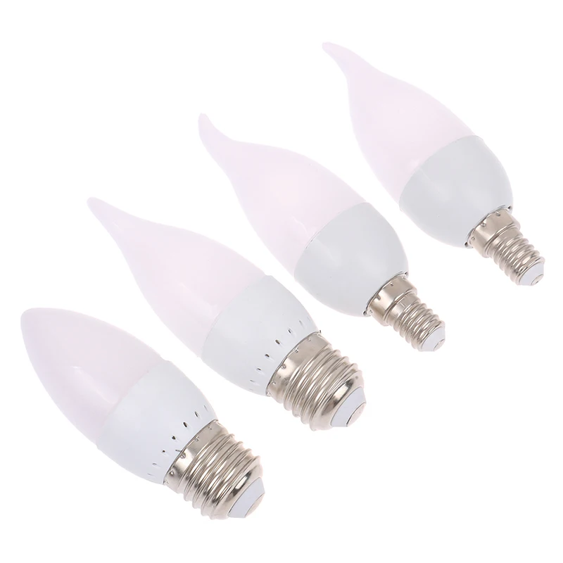 E14 E27 LED Candle Bulb AC 220V Led Candle Bulbs 5W Lamps Decoration Light Warm/White Energy Saving For Home