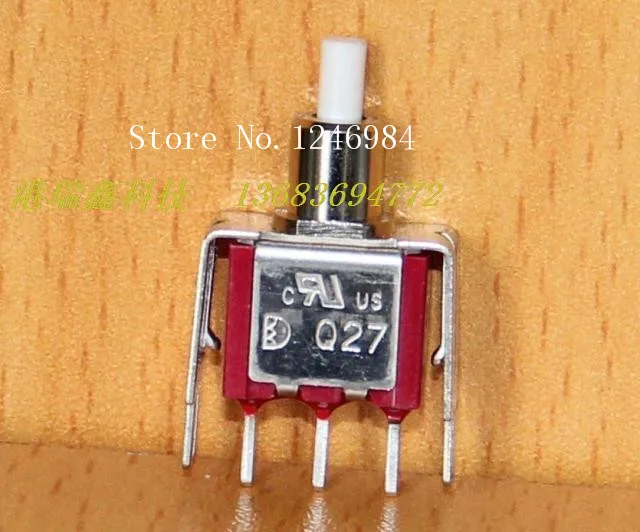 [SA]Deli Wei P8701-S20 -pin single toggle Taiwan 3 feet M6.35 reset button switch normally open normally closed--50pcs/lot