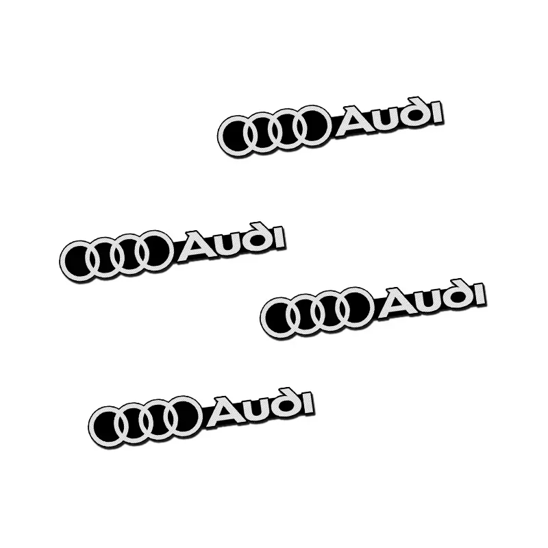 4 stücke Für Audi A1 A3 A4 B8 8P 8V A6 C7 A5 Q5 B7 B6 B9 A7 A8 RS Q3 Q7 Q2 auto audio dekorieren 3D Aluminium Abzeichen Emblem Aufkleber