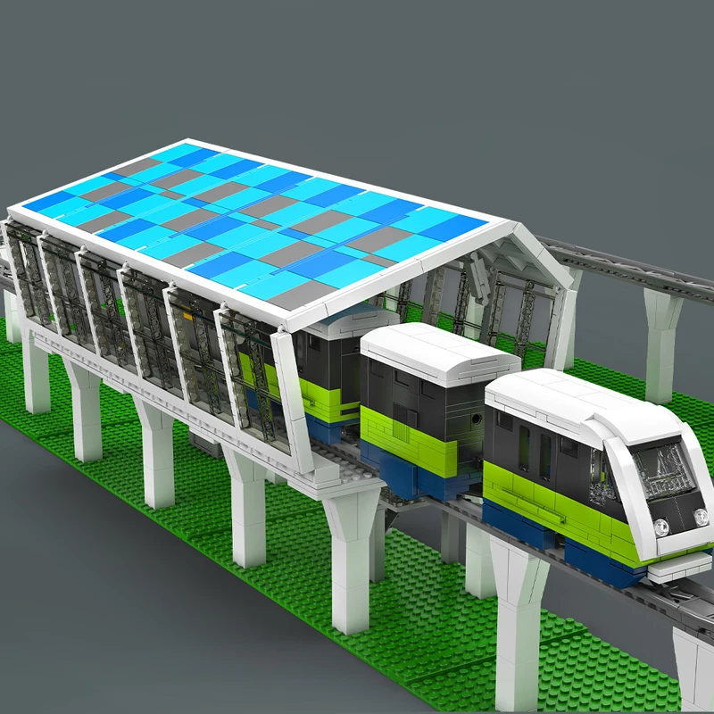 قالب الملك 12040 ألعاب السيارات التقنية RC الإيطالية ماركوني اكسبرس قطار السكك الحديدية الخفيفة بنة الطوب الاطفال هدية الكريسماس