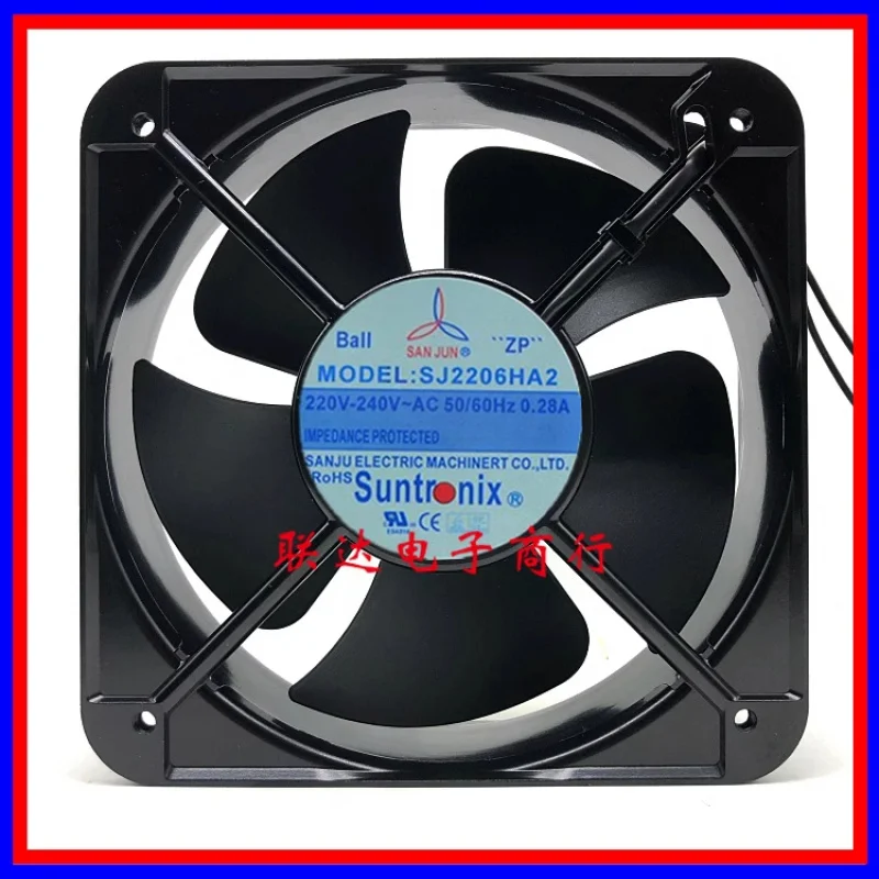 C FOR SANJUN SJ2206HA2 AC220V-240V 0.28A 20060MM Square Axial Flow Cooling Fan