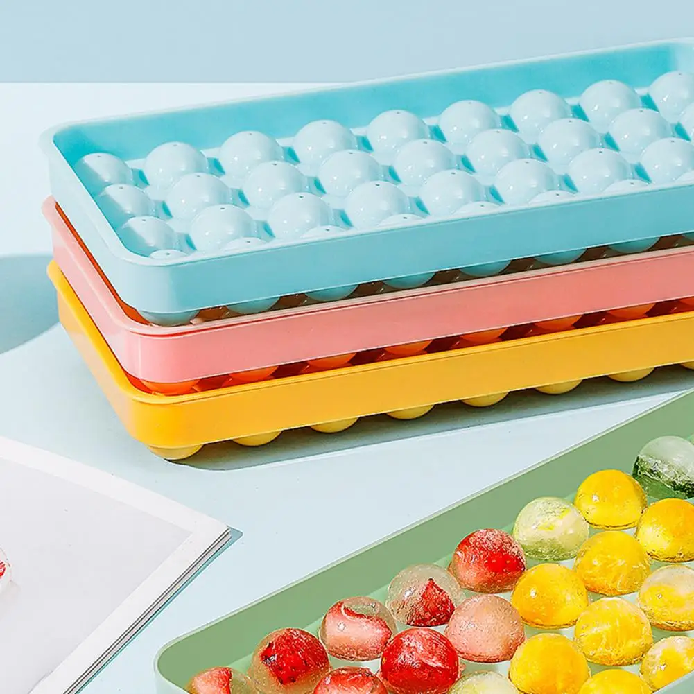 Quick Release Ice Tray Bpa-free Round Ice Ball Maker with Leakproof Lid for Whiskey Cocktails Homemade for Freezer for Fridge