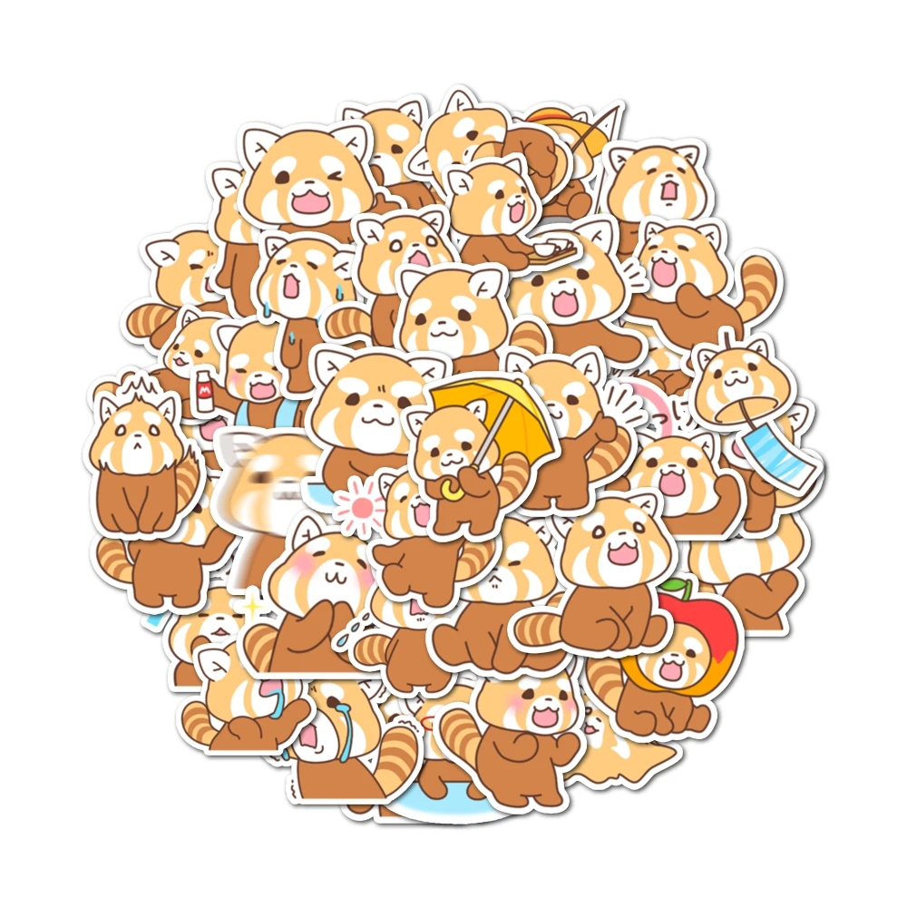 40pcs Red Panda Stickers Can Be Used To Decorate Phone Cases,Helmets,Water Bottles, Suitcases, Refrigerators, Etc., Self-Pasting