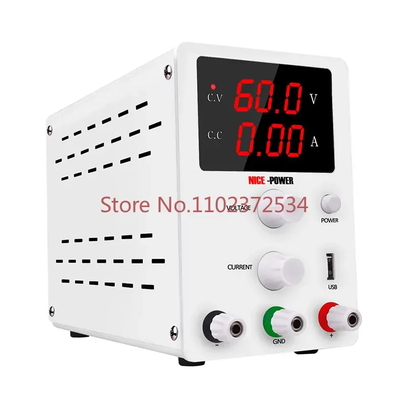 

Nice Power R-SPS605 60V 5A DC Regulated Power Supply Precision Digital Adjustable Switching USB Interface Power Source