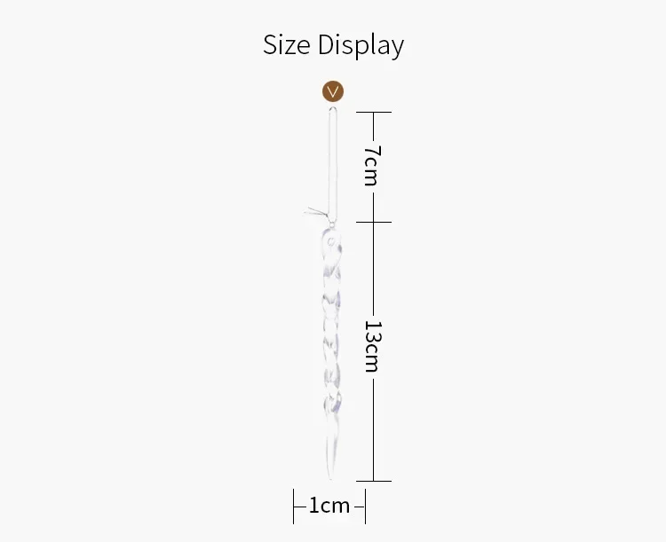 크리에이 티브 투명 아이스 바 아이스 칼럼 펜던트, 크리스마스 트리 장식 제품, 신규, 12 개