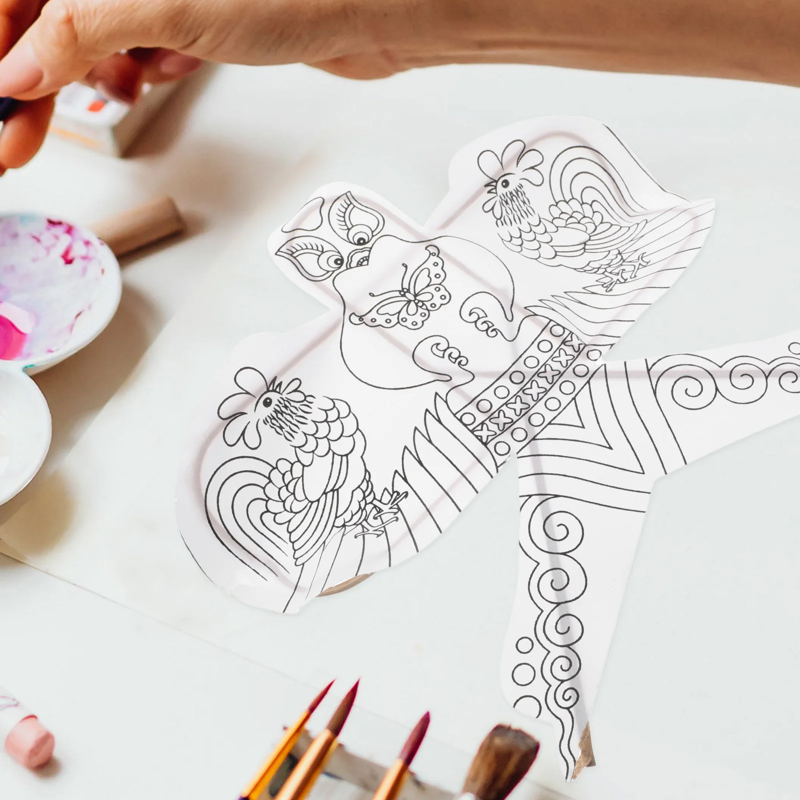 

Painting Blank Decorating Kites for Diy Kids Art Project Material Package Beginners Coloring
