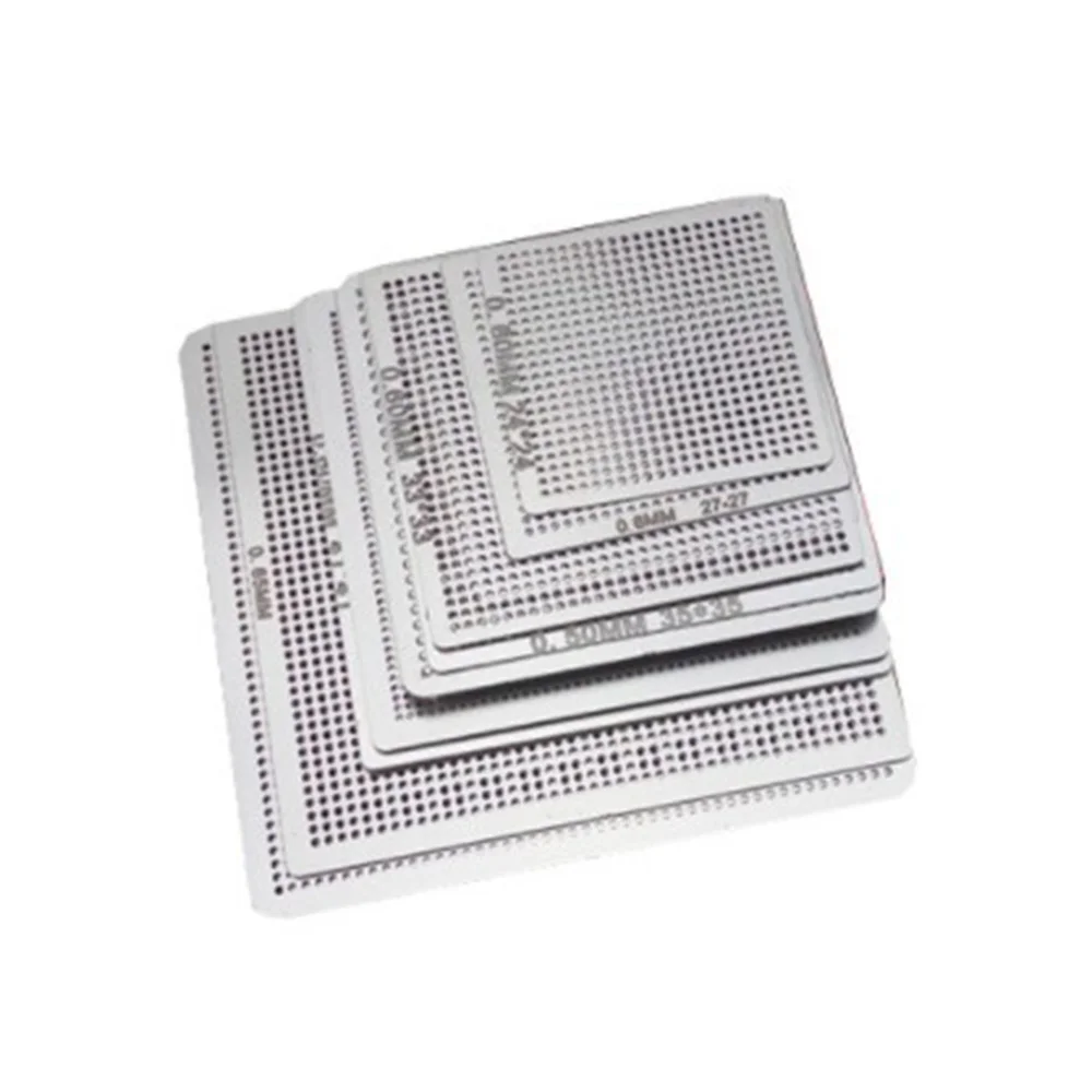 

Premium-27 Pcs Steel Mesh Laptop Chip Flux BGA Reballing Stencil Template Kit With Universal Reball Station