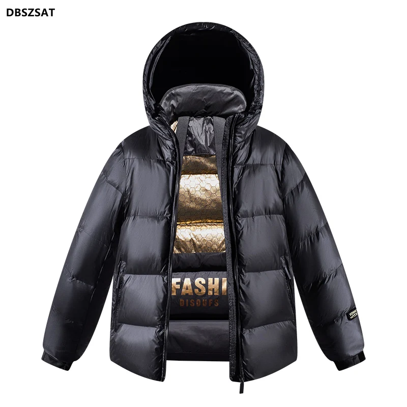 

Light luxury men's winter embroidered parka Warm waterproof coat Men's stand collar jacket brand clothing men's large size parka