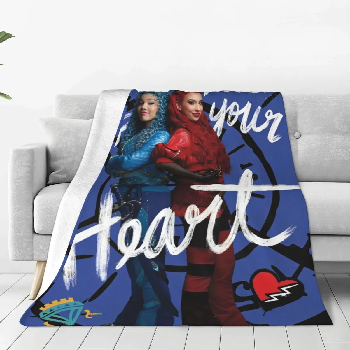 Descendants 4 The Rise Of Red-Manta de punto de lana, manta súper suave para dormitorio, sofá, edredón de dormitorio, Kylie Cantrall