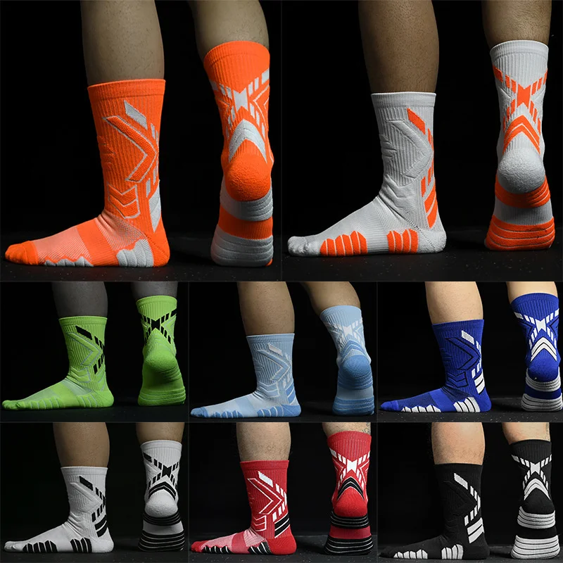 quality Basketball socks Professional High Brand Sport Socks Breathable Road Bicycle Socks Men and Women Outdoor Cycling Socks