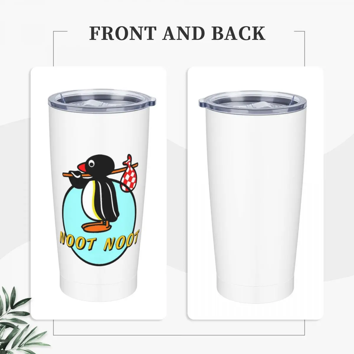 Noot Noot Ladies Insulated Tumbler with Lid Pingu Pinga Penguin Vacuum Coffee Mugs Double Wall Car Bottle Cups, 20oz