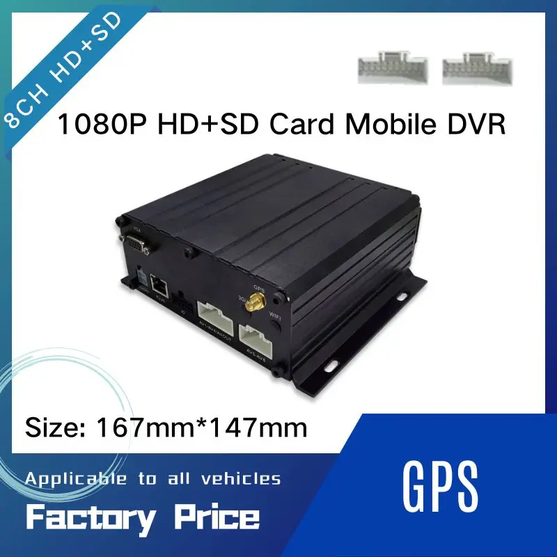 LSZ Fahrzeug Auto 8CH 4G GPS WIFI 1080P HD Mobile DVR Remote View MDVR Für Lkw Van Bus