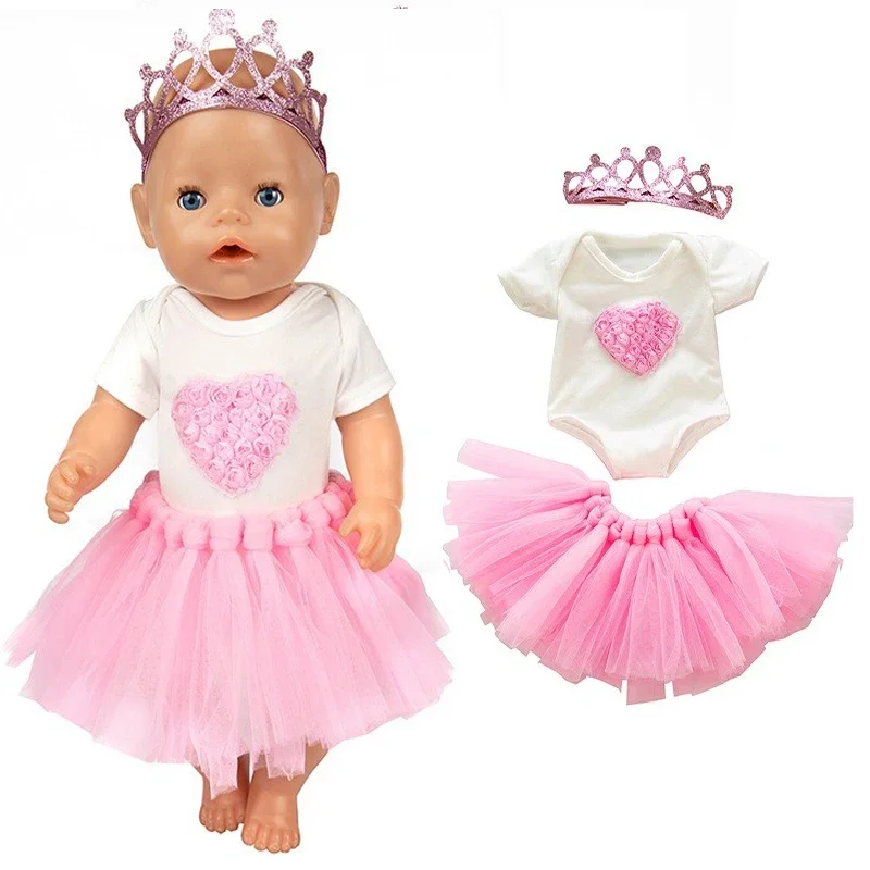 18 Inch Doll Clothes Set for 43cm Babies Doll Tutu Dress Doll Clothes for 17 Inch Coat Drop Shipping