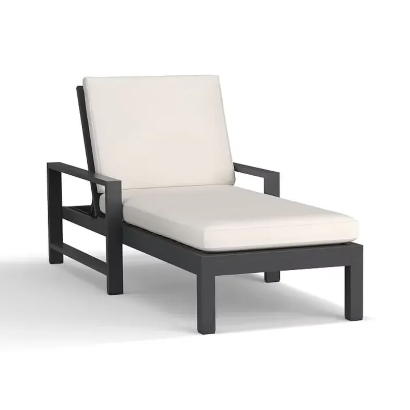 Poolside Furniture Customized Cushions 5 Levels Adjustable Backrest Outdoor Aluminum Sun Lounger