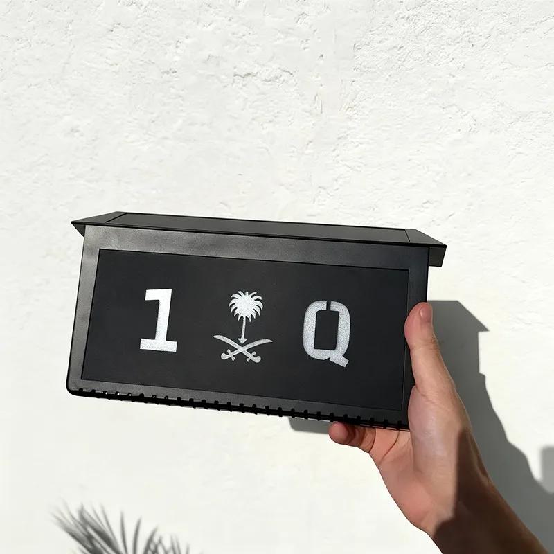 لافتة عنوان سكني حديثة يعمل بالطاقة الشمسية - لوحة اسم الشارع عالية السطوع قابلة للتغيير في الهواء الطلق