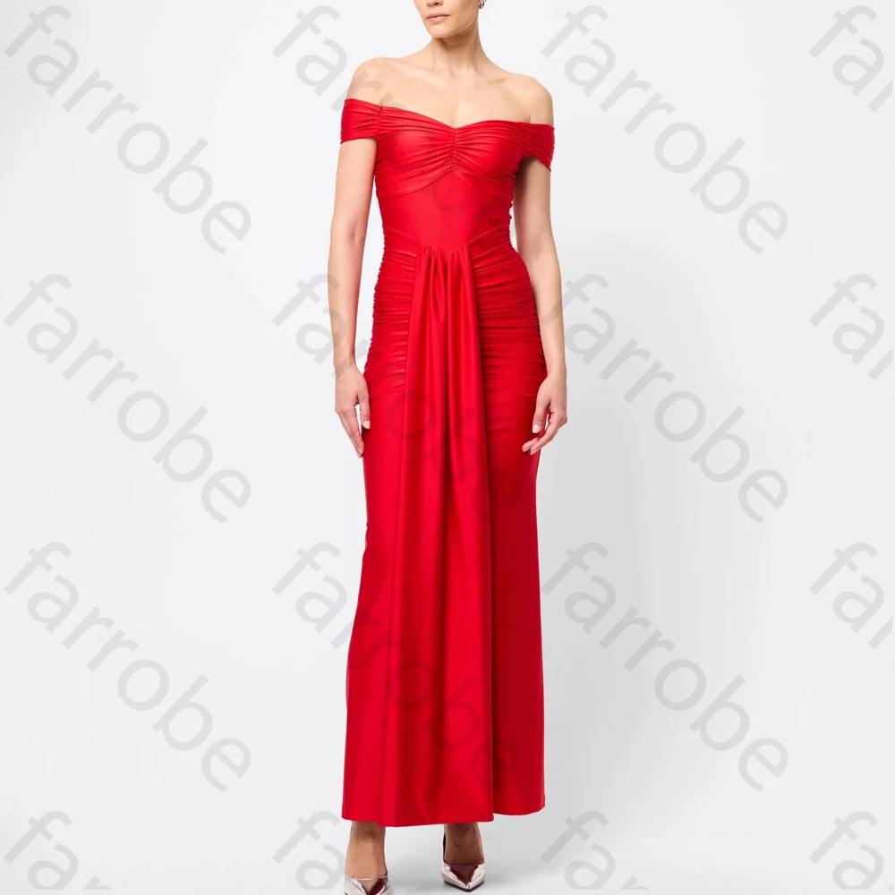 Robe de soirée trapèze personnalisée, élégante, épaules dénudées, robes de soirée formelles, exquises, de haute qualité, robes de bal pour femmes