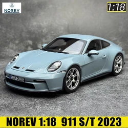 NOREV Diecast model 1:18 911 S/T 2023 die cast model Car model decoration Holiday gift collection
