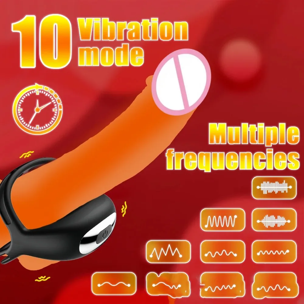 Wireless Penis Ring Male Delay Ejaculation Trainer APP Control Cock Dick Vibrator Masturbator Couples Adult Sex Toys for Men 18+