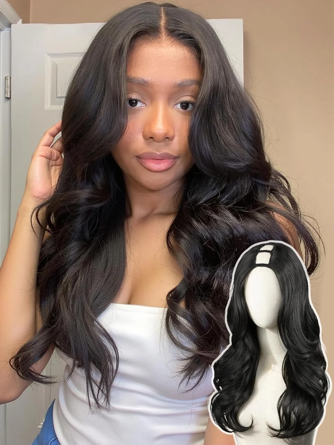 

Body Wave U Part Wig With Elastic Drawstring Human Hair 30 Inch Hair Upgraded Upart Wig Minimal Leave Out 210 Density Human Hair