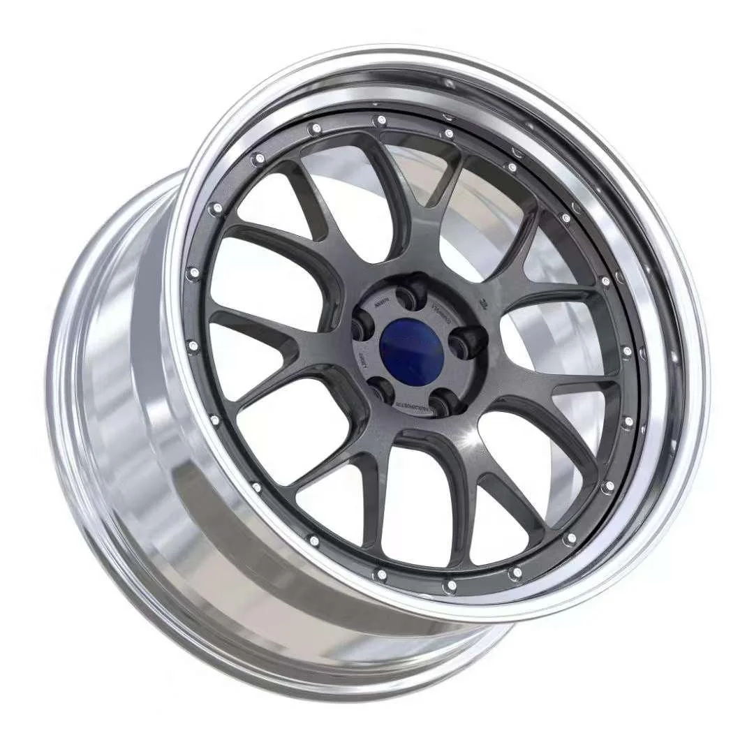 Custom Luxury 2 Piece Replica BBS LM 16-24 Inch 5x112 5x114.3 5x120 Forged Wheel Concave Black Alloy Passenger Car Wheel Rim