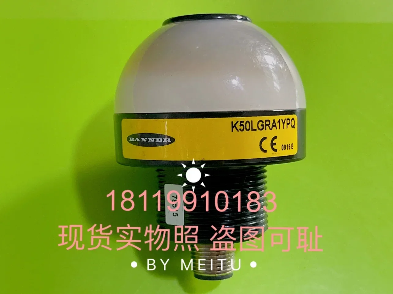 2026 BANNER Bonner K50LGRA1YPQ Sensor Industrial Hemisphere Tricolor Indicator With Buzzer Without Packaging.