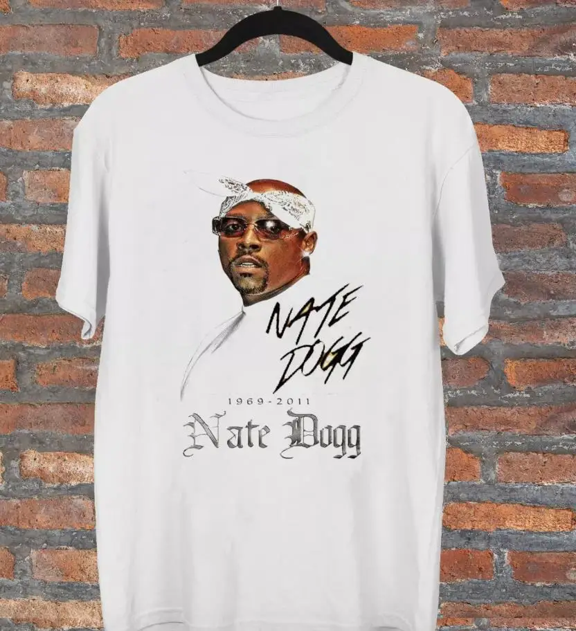 Rare Nate Dogg Hip Hop Gift For Fan White S-2345XL Unisex T-shirt